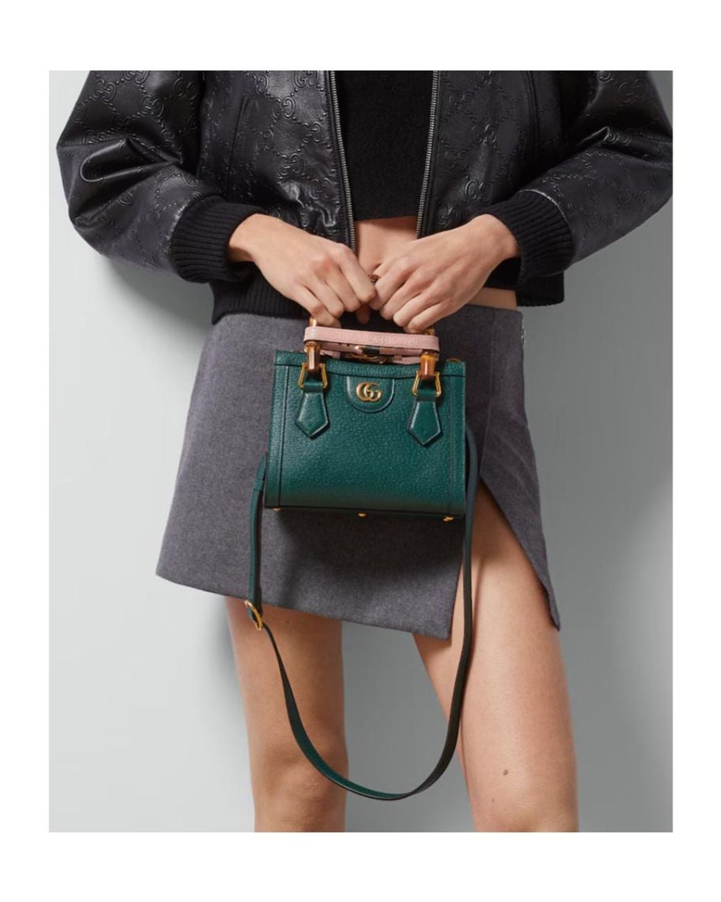 Gucci Green Mini Diana Top Handle Bag