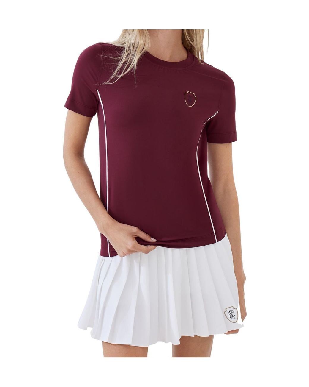 Brunello Cucinelli Red Logo-Detail Short-Sleeve T-Shirt