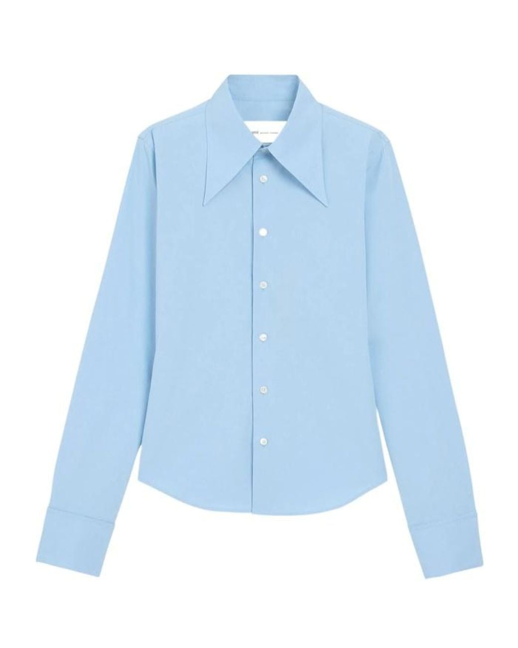 AMI Blue Ami Long Sleeve Buttoned Shirt