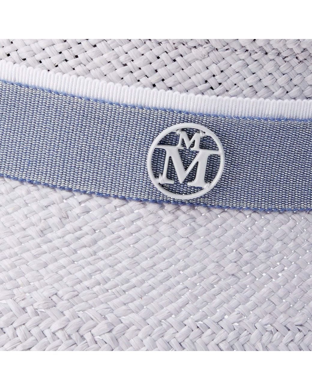 Maison Michel White Penny Logo Visor
