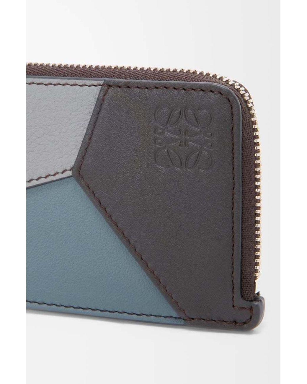 Loewe Gray Puzzle Zipped Coin Card Holder for men