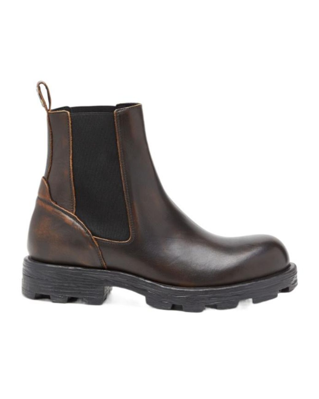 DIESEL Brown D-Hammer Round Toe Boots for men