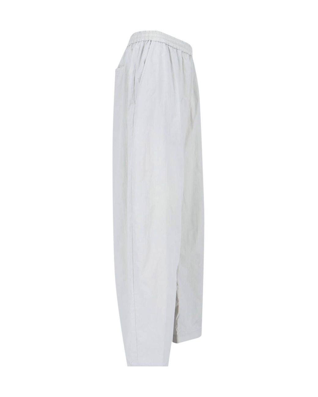 MM6 by Maison Margiela Gray Elasticated-Waist Wide-Leg Trousers