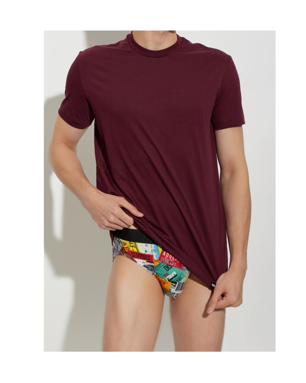 DSquared² Red Short-Sleeved Crew-Neck T-Shirt for men