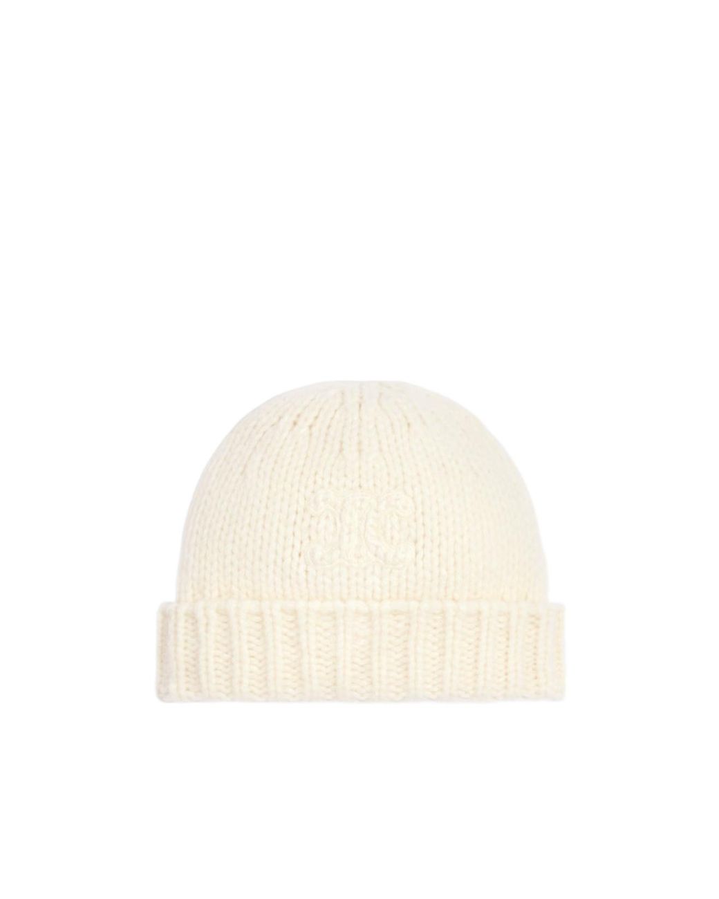 Céline White Triomphe Beanie