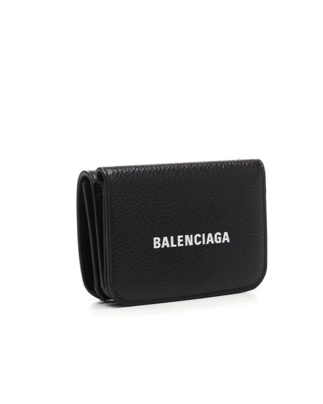 Balenciaga Black Logo Printed Wallet