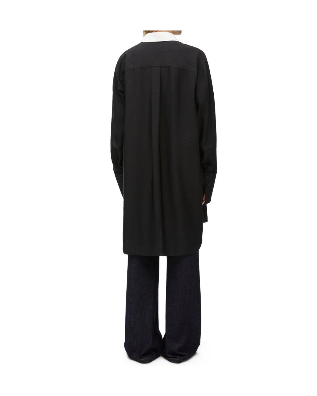 Loewe Black Anagram Embroidered Shirt Dress