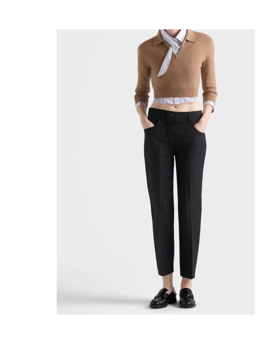 Prada Black Kid Mohair Pants