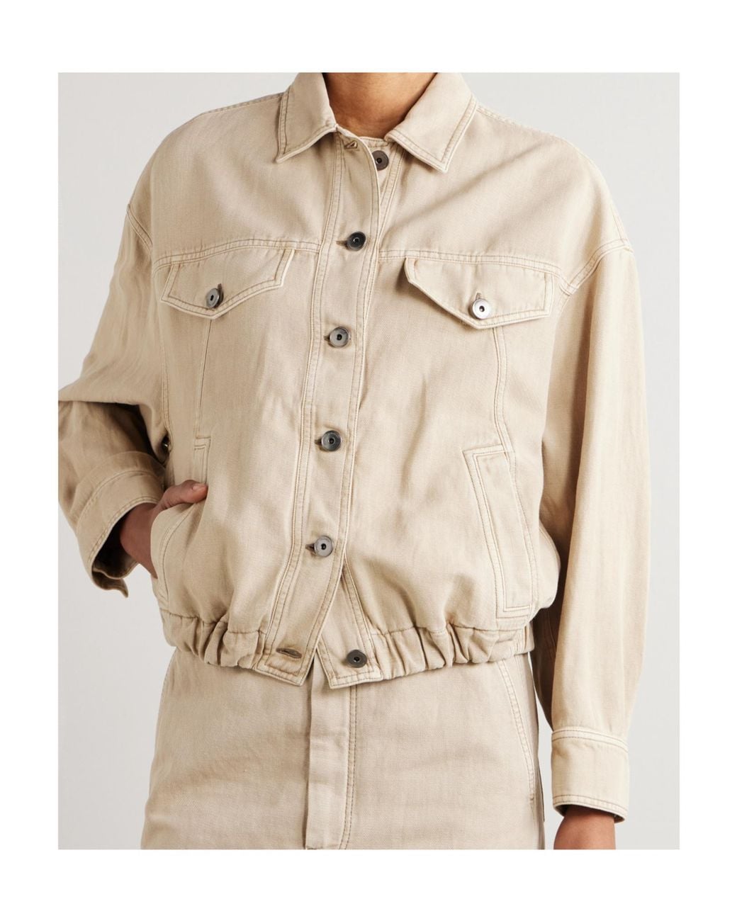 Brunello Cucinelli Natural Monili Jacket