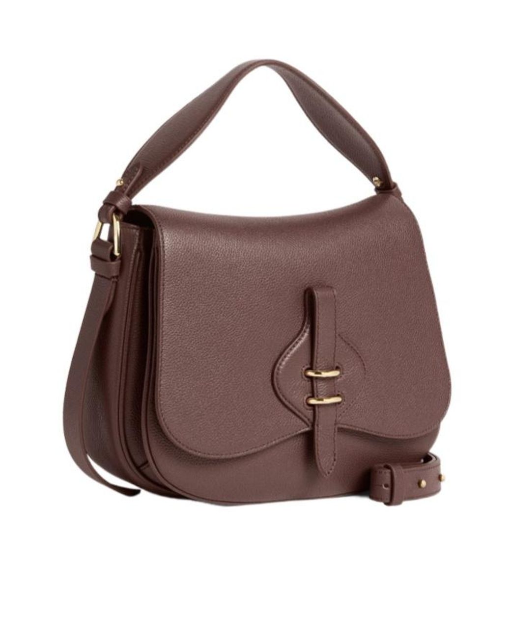 Coccinelle Brown Flap Buckle Shoulder Bag