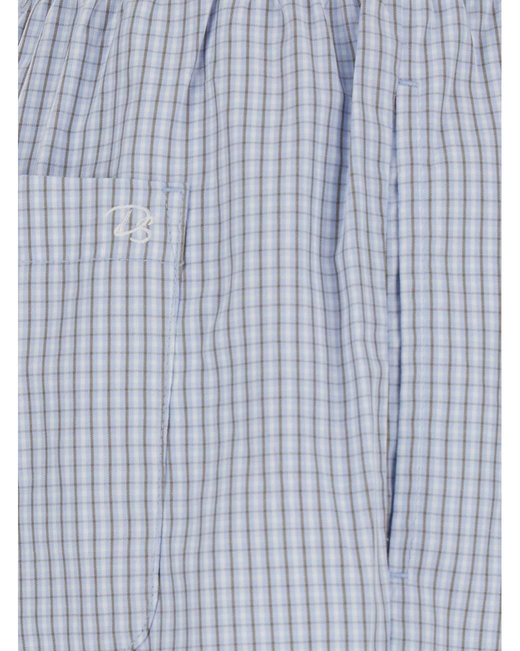 DUNST Blue Pajama String Check Pants