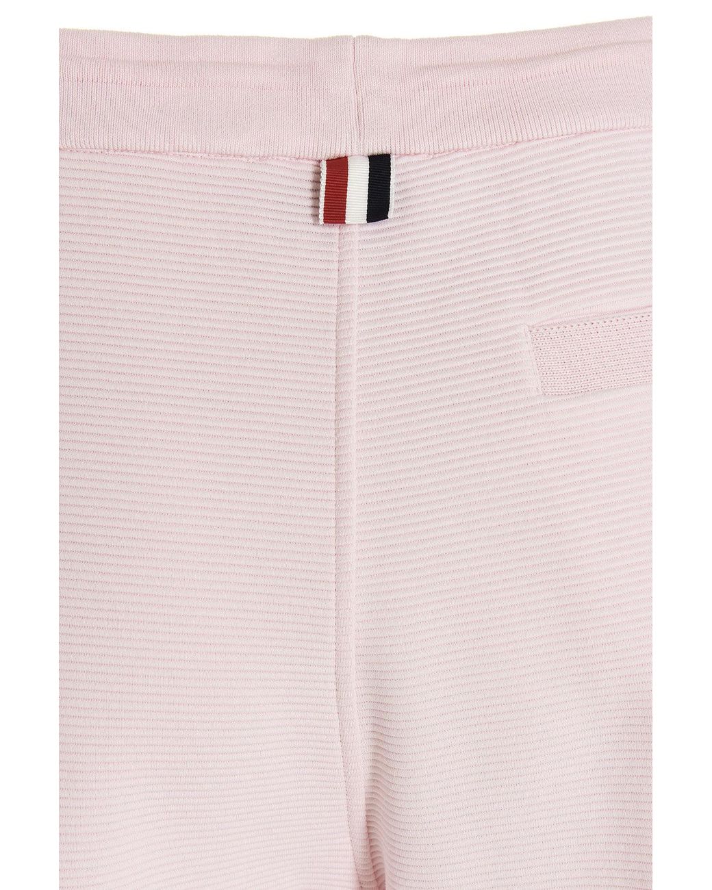 Thom Browne Pink Ottoman Rib 4-Bar Stripe Track Pants for men