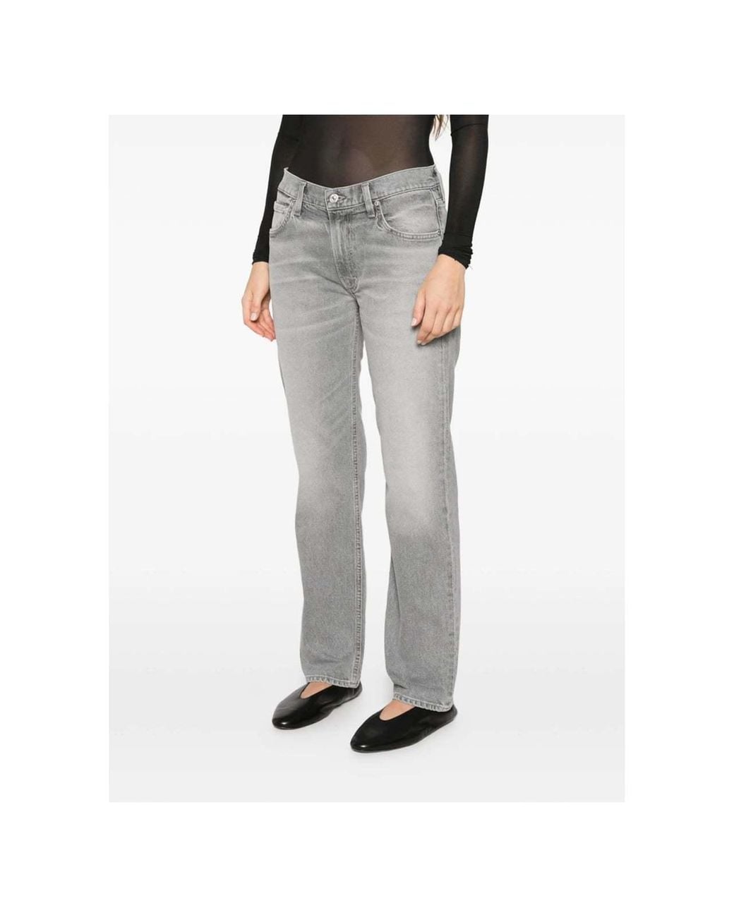 Citizens of Humanity Gray Tapered-Fit Jeans
