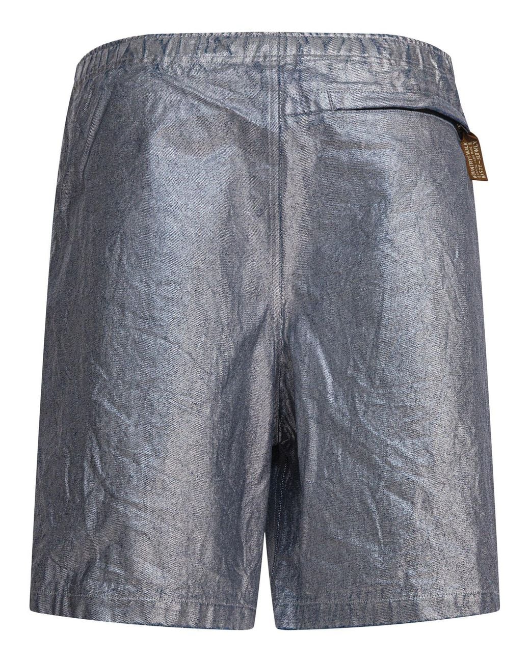 Kapital Gray 12Oz Metallic-Effect Bermuda Shorts for men