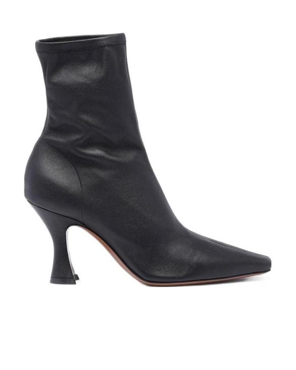 Neous Black Ran Stretch-Design Leather Boots