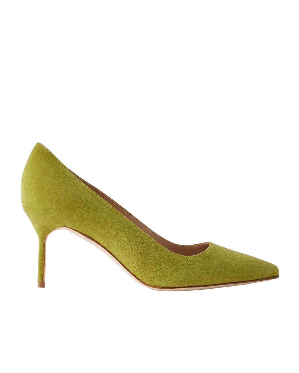 Manolo Blahnik Green Elegant Leather High Heels