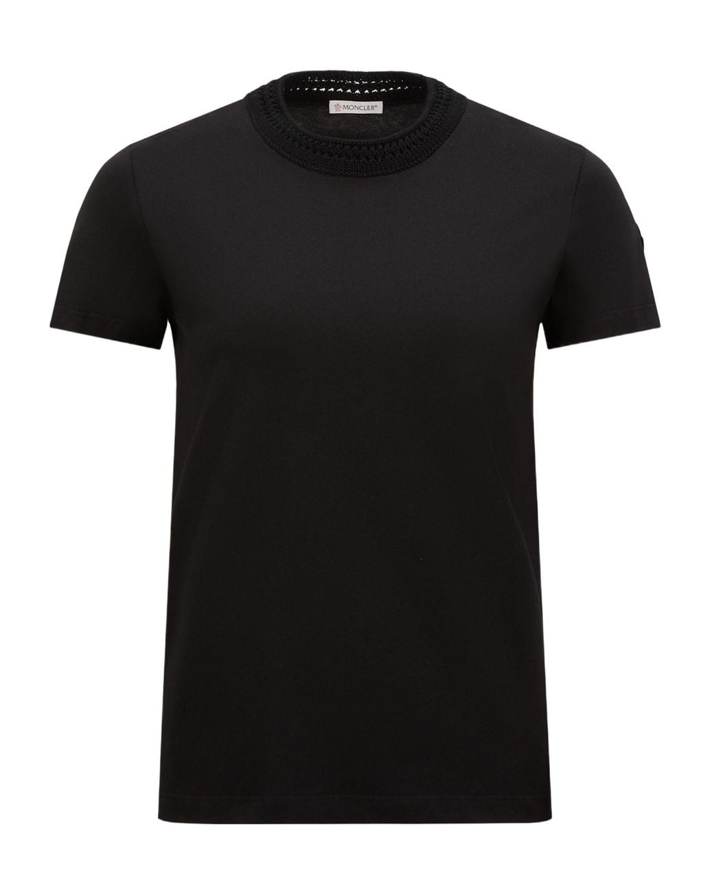 Moncler Black Crochet Accent T-Shirt