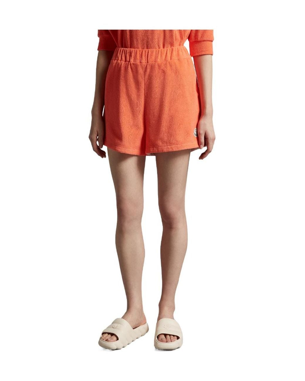Moncler Red Terrycloth Shorts