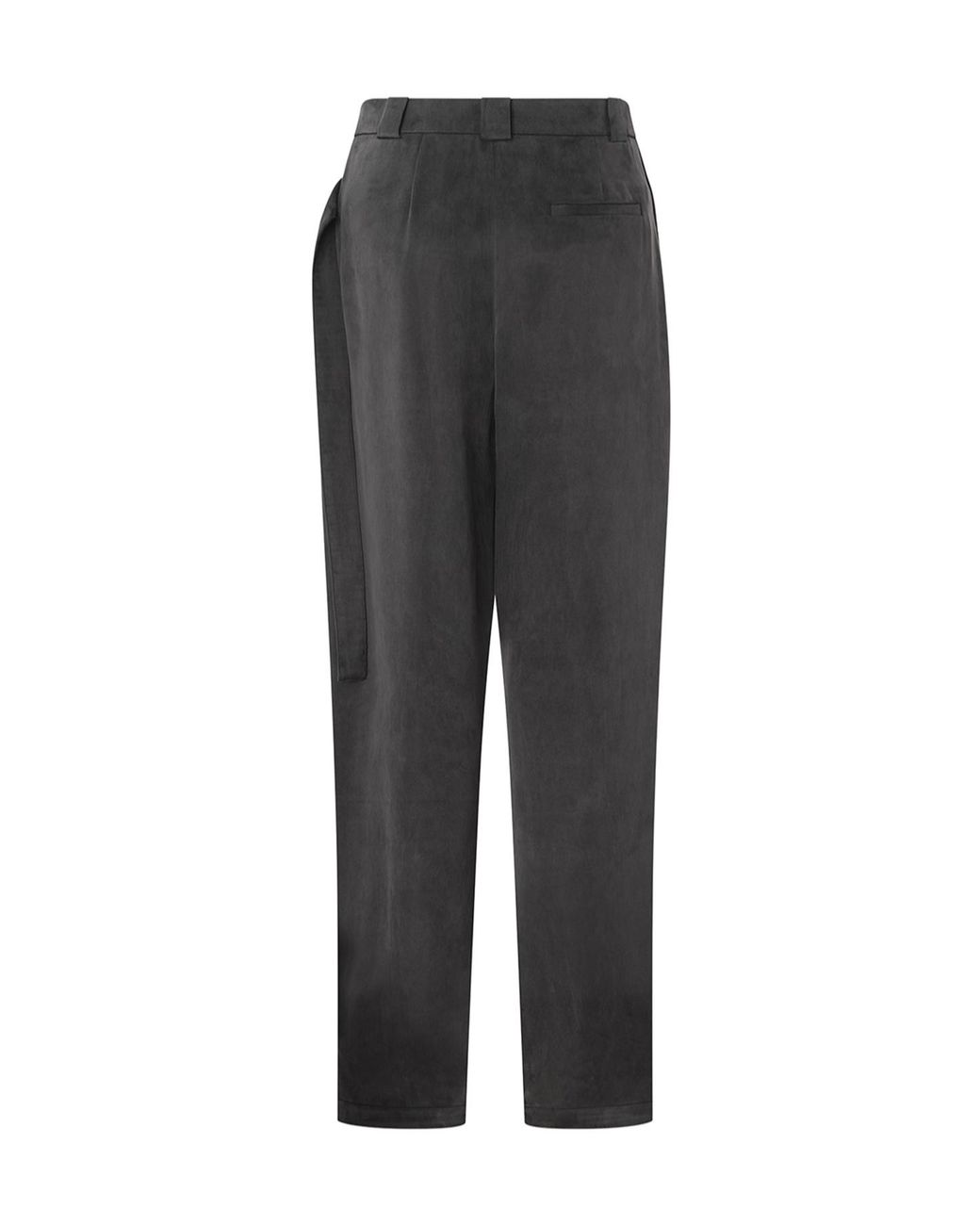 Pinko Black Asymmetric Wrap Wide-Leg Pants