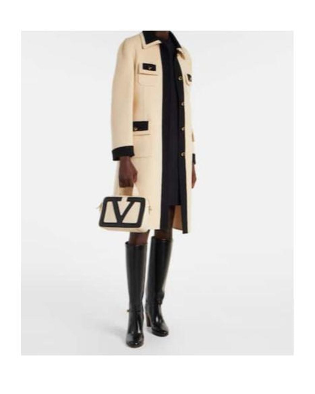 Valentino Natural Belted Wool And Cashmere Coat
