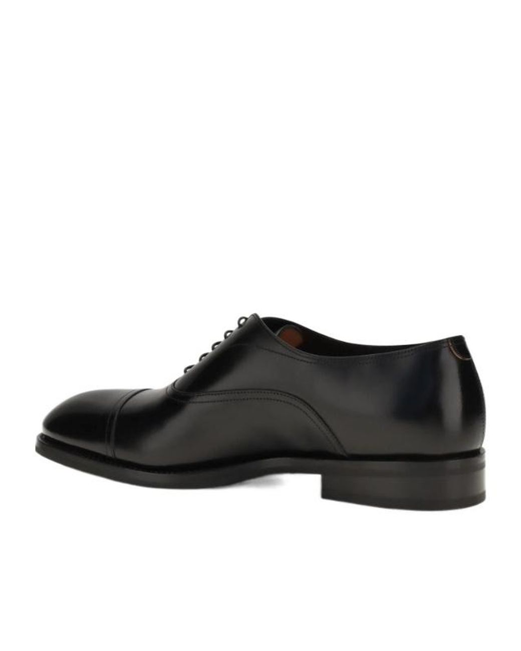 Santoni Black Francesina Cap-Toe Oxford Shoes for men