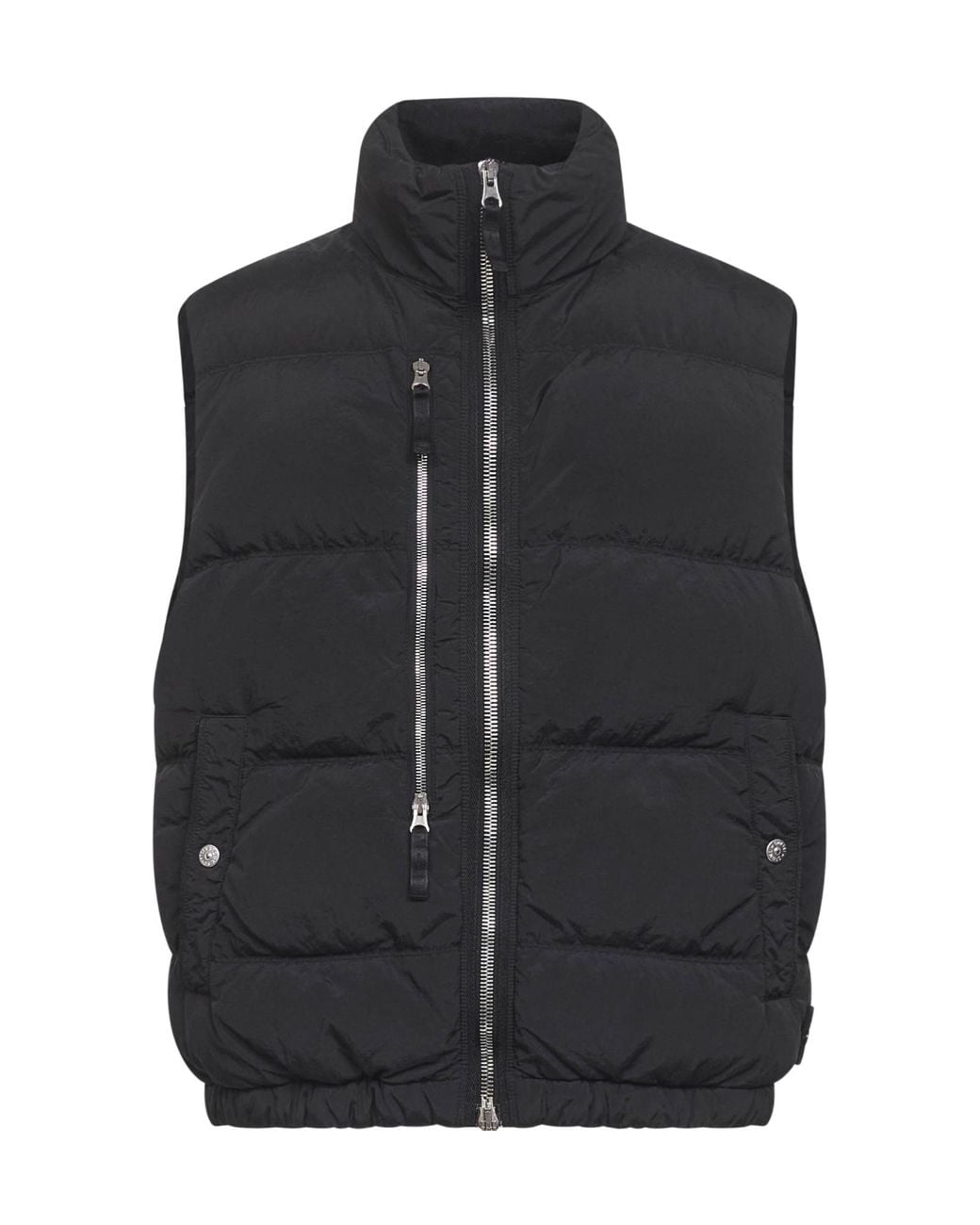 Stone Island Black Down Vest for men