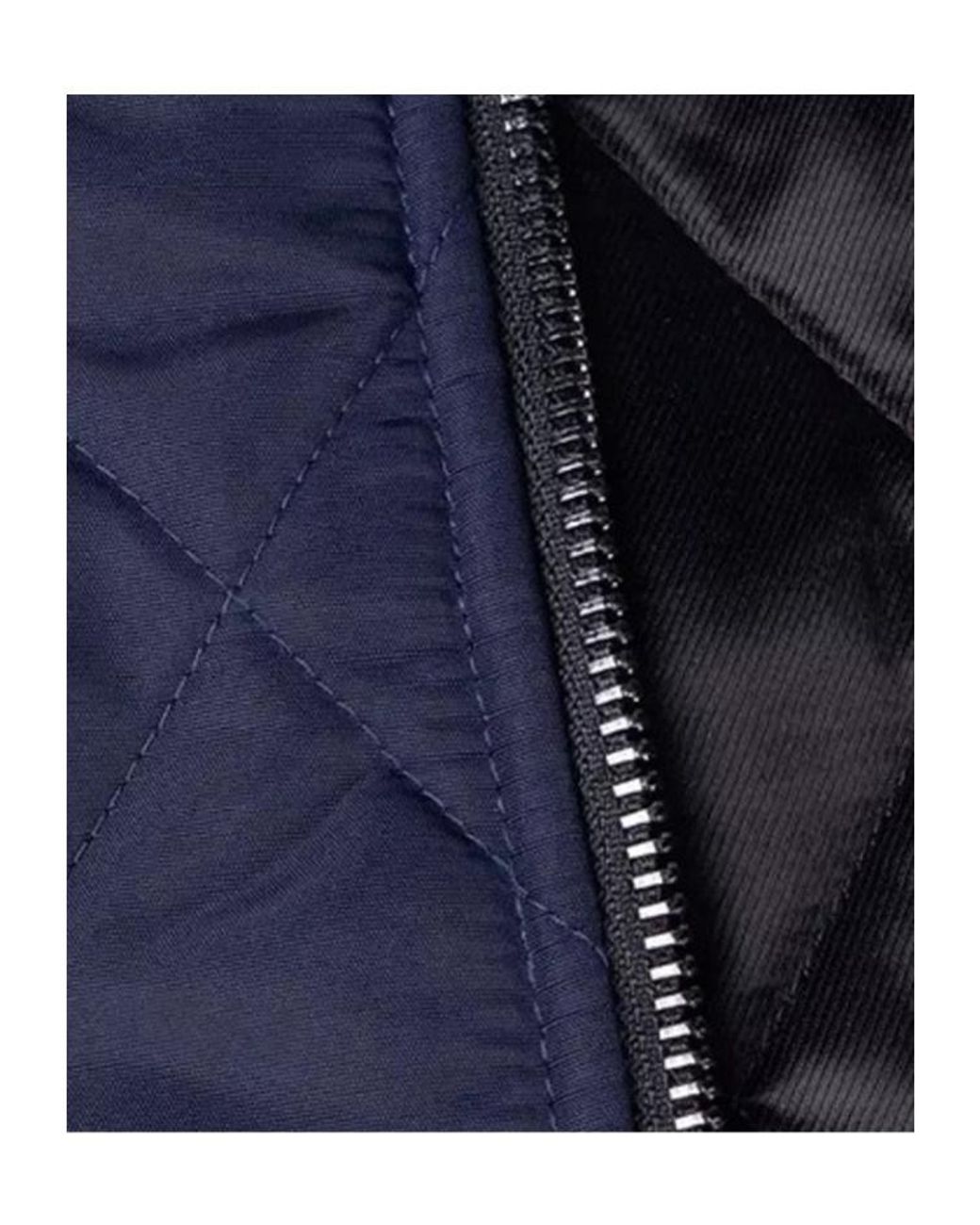 Burberry Blue Corduroy Collar Diamond Quilted Jacket for men