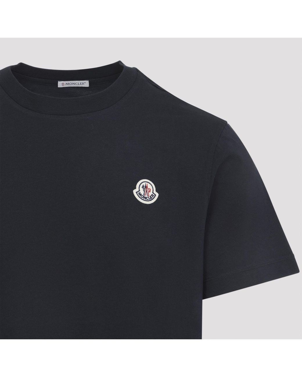 Moncler White Short-Sleeved T-Shirt for men