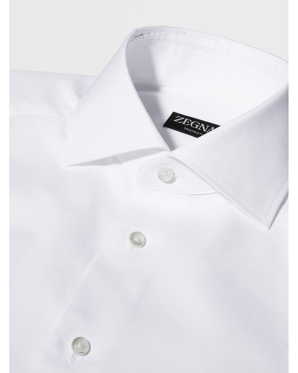 Zegna White Classic Buttoned Shirt for men
