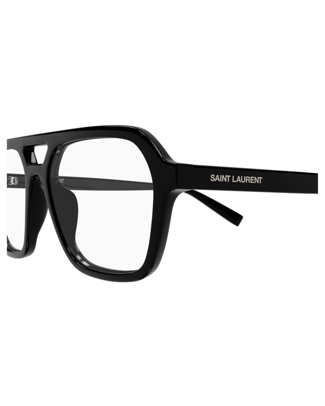 Saint Laurent White Pilot-Frame Glasses for men