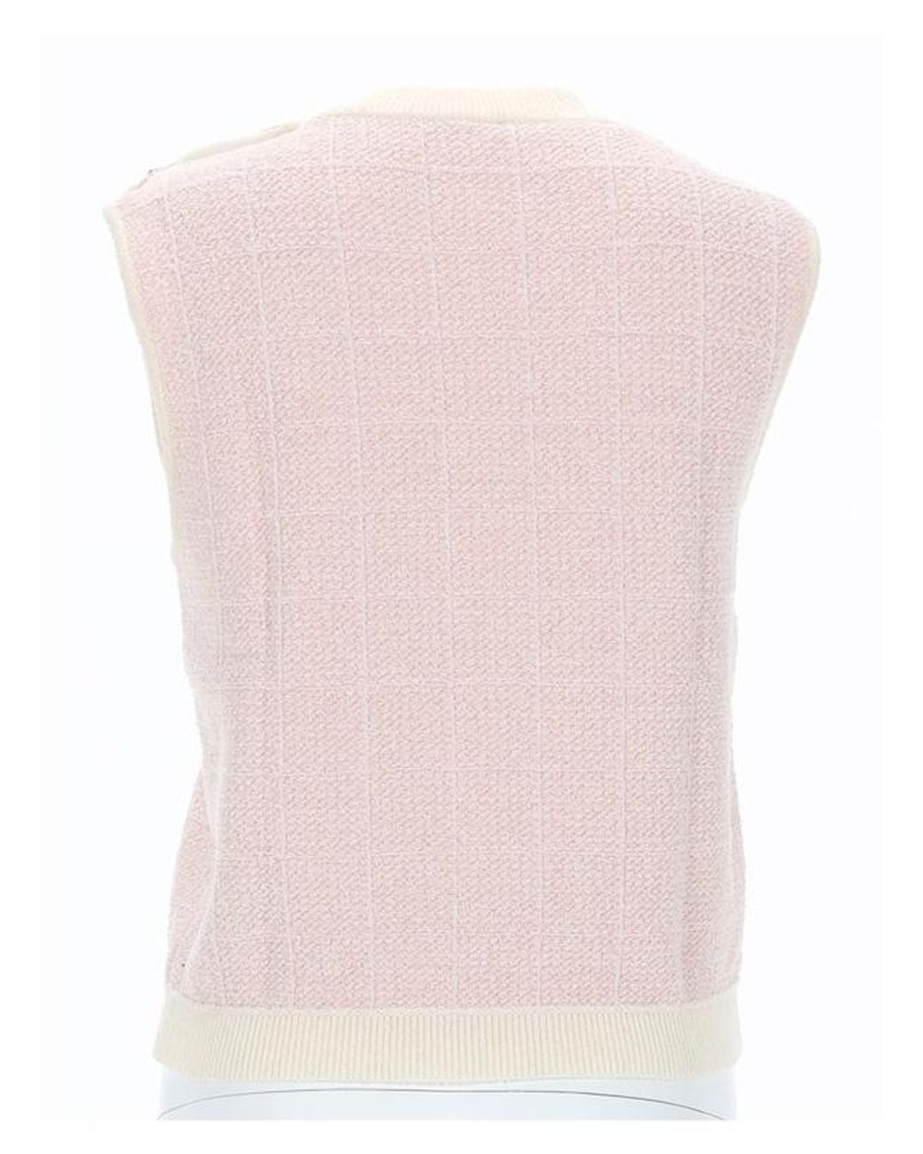 Balmain Pink Buttons Tweed Crop Top