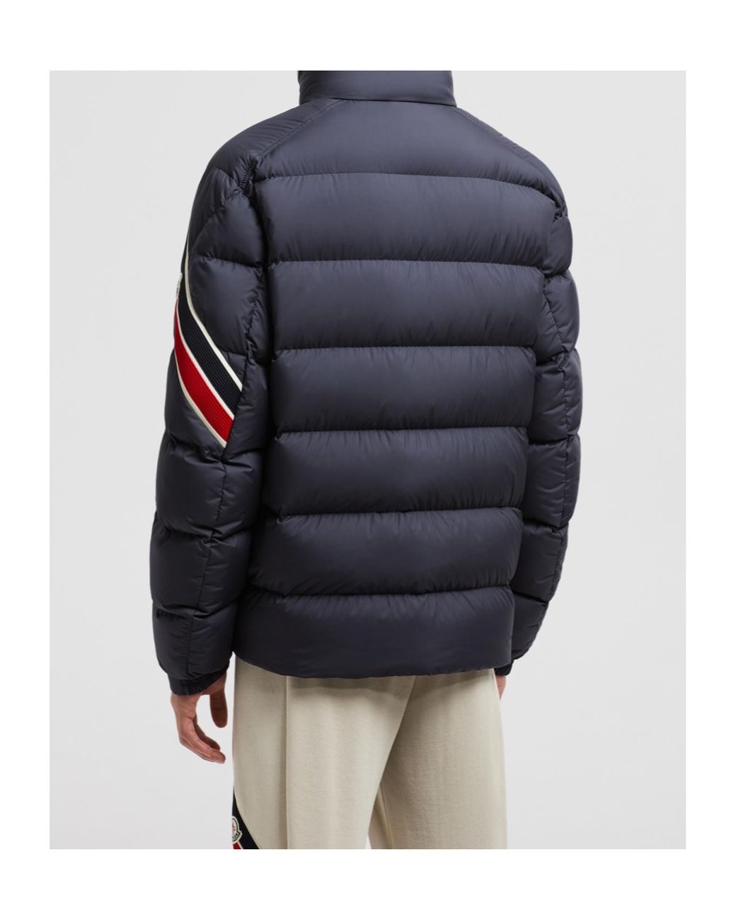 Moncler Blue Solayan Zip-Up Short Down Jacket for men