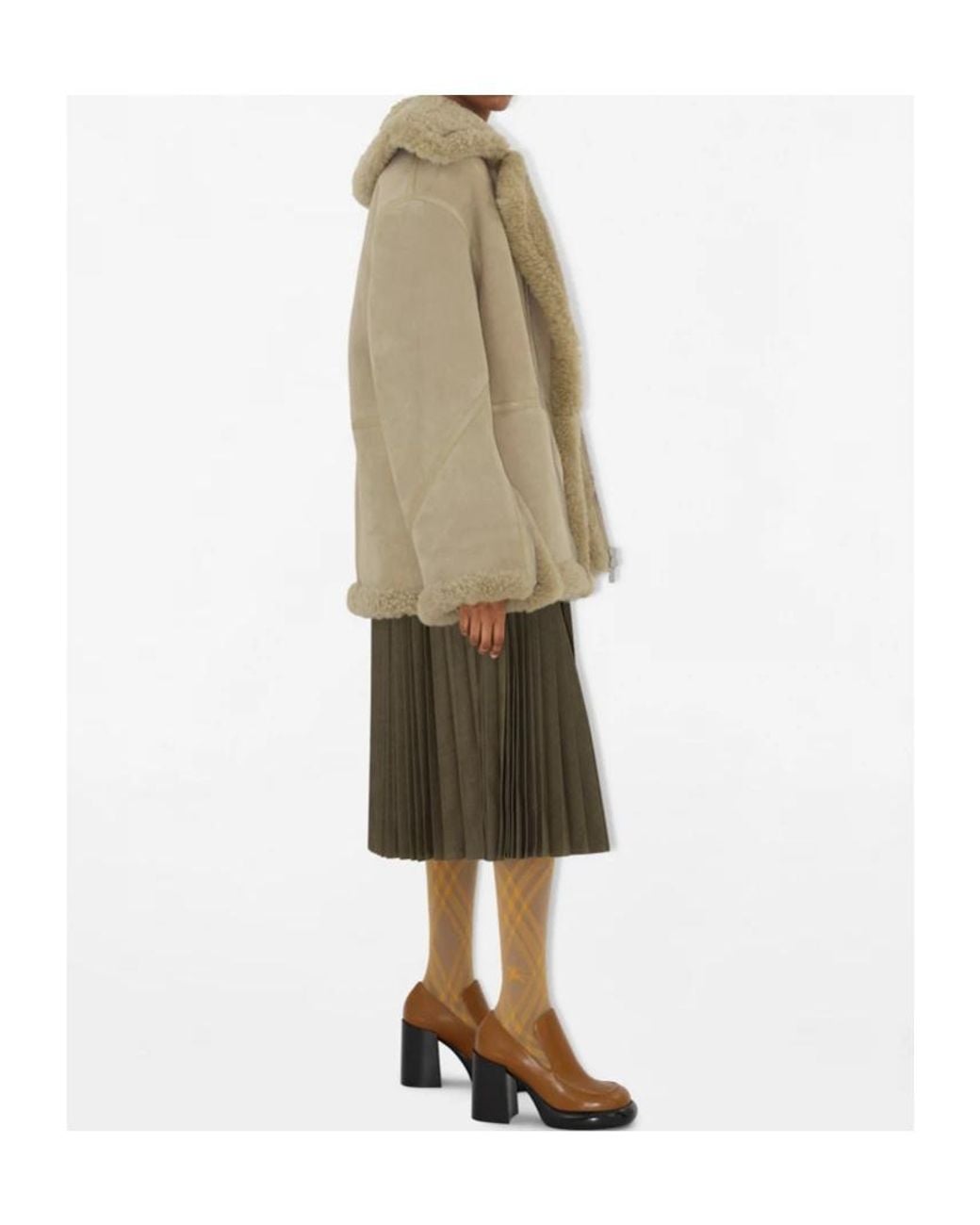 Burberry Natural Long Sleeved Zip-Up Jacket