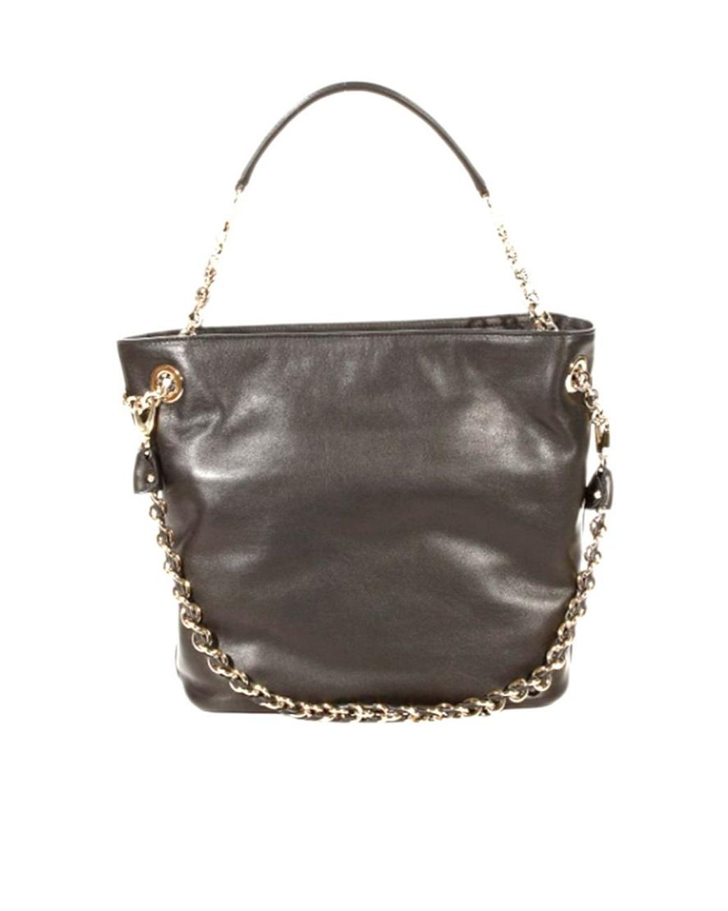 Ferragamo Gray Chain Details Shoulder Bag