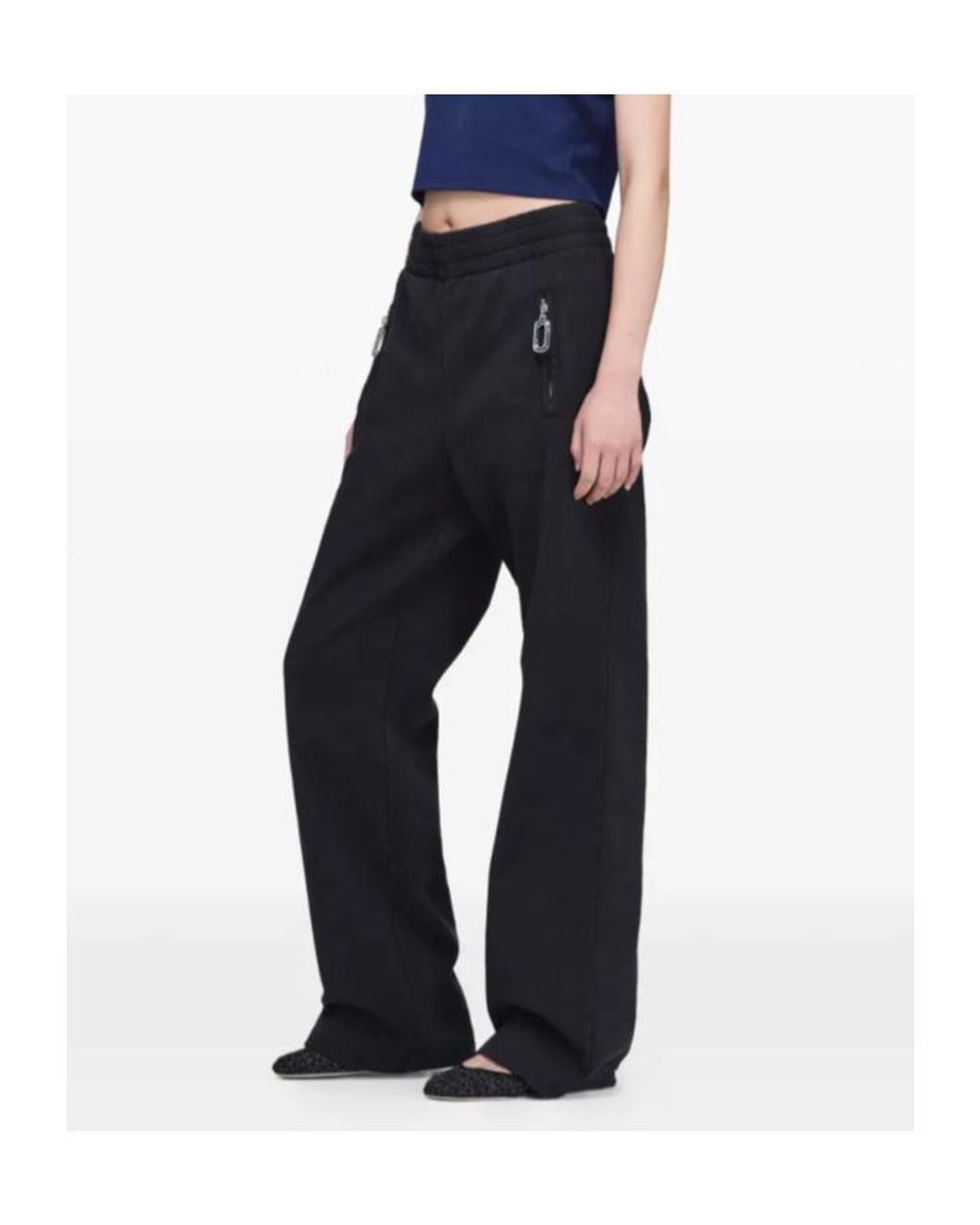 Marc Jacobs Blue Logo Zip Detail Joggers
