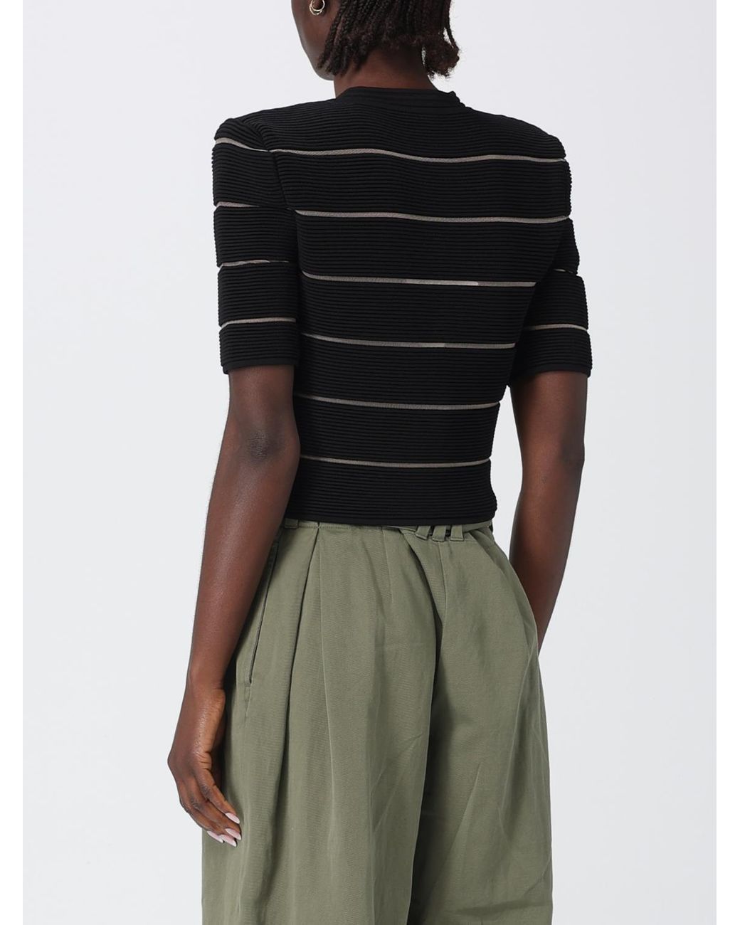 Balmain Black Cropped Cardigan