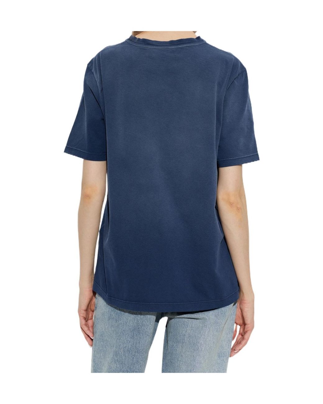 Maison Margiela Blue Short-Sleeved Crewneck T-Shirt