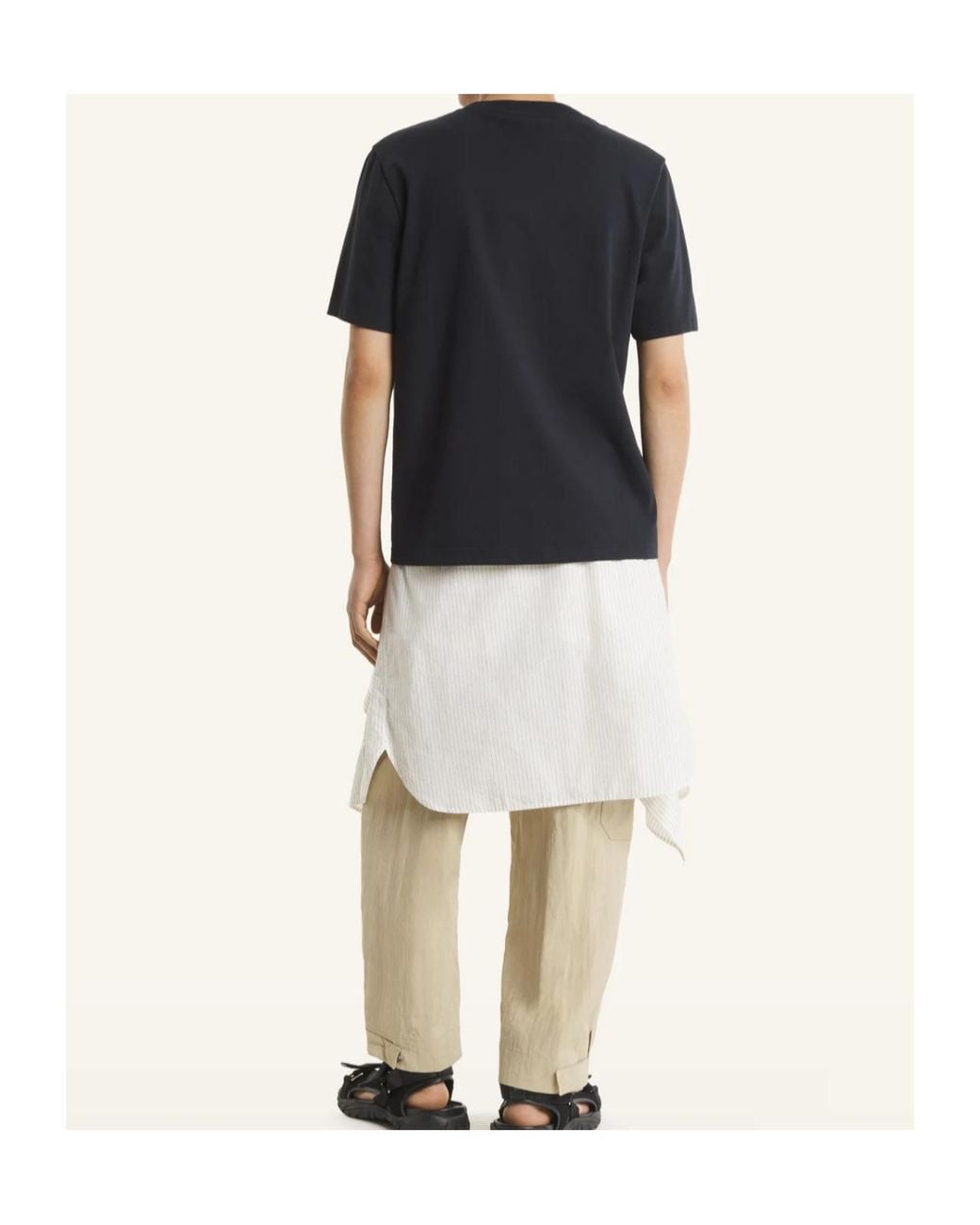 Maison Kitsuné Black Maison Kitsuné Paris Logo T-Shirt for men