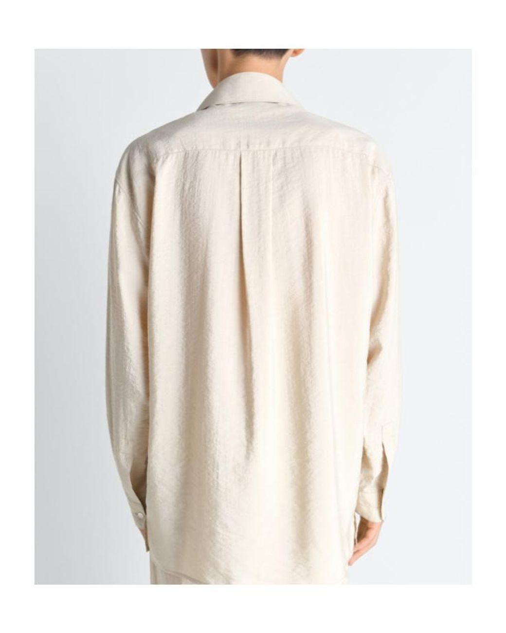 Lemaire Natural Long Sleeved Streaight-Hem Shirt for men