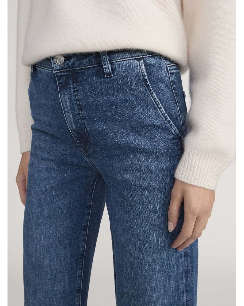 FRAME Blue Button-Fastening Jeans