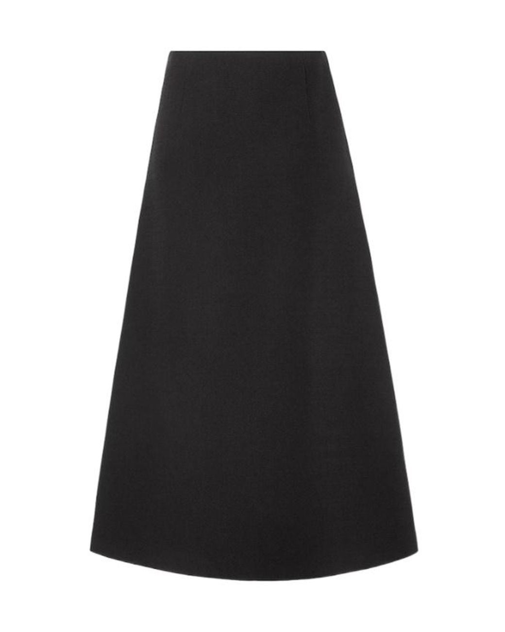 Fendi Black A-Line Midi Skirt