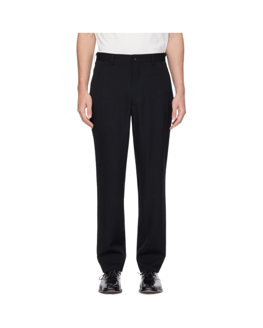 Comme des Garçons Black Casual Trousers With Belt Loops for men