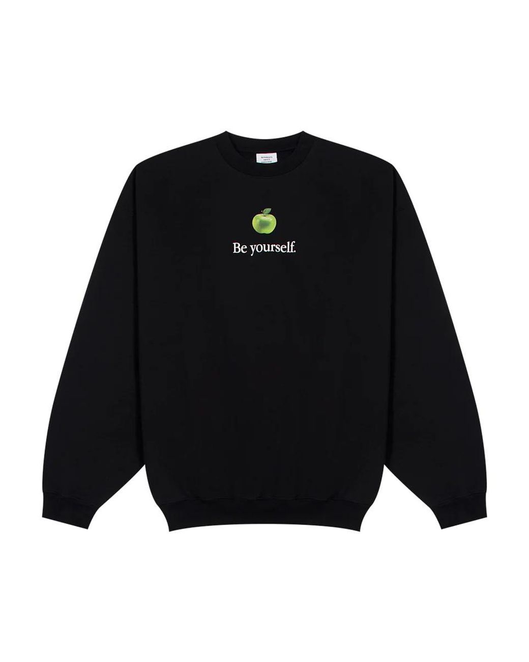 Vetements Black Be Yourself Printed Crewneck Sweatshirt for men