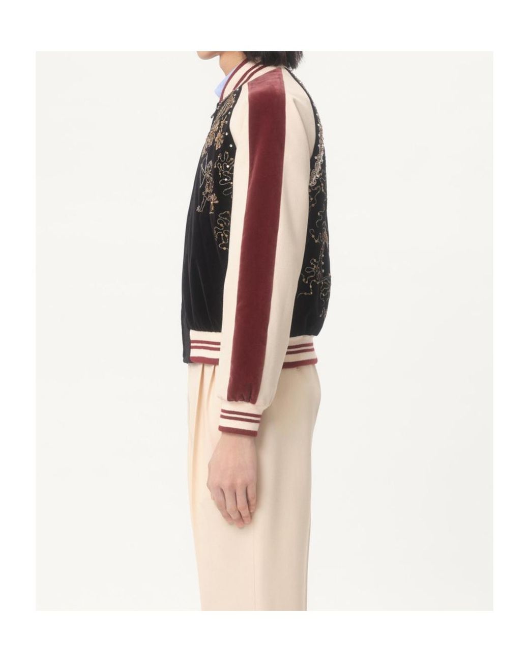 Valentino Black Embroidered Zip-Up Jacket for men