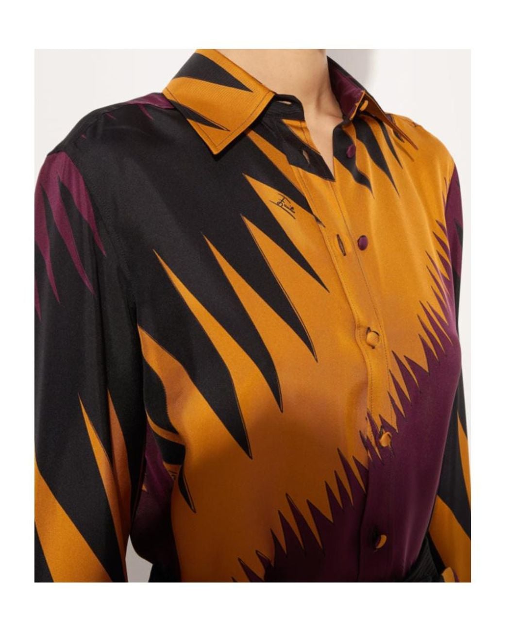 Emilio Pucci Multicolor Pucci Drago Print Satin Shirt