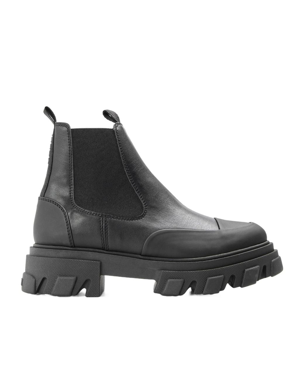 Ganni Black Low-Top Chelsea Boots
