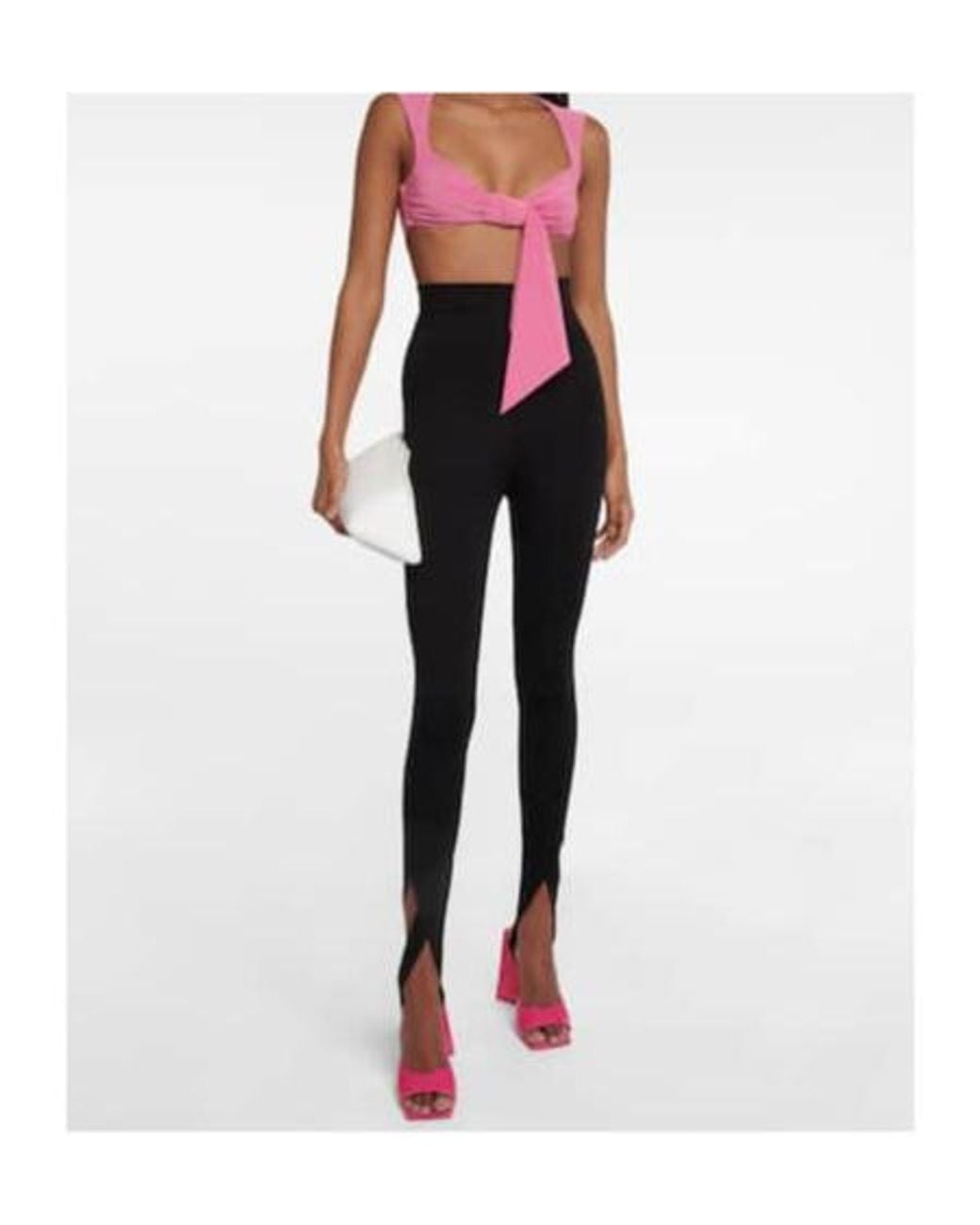 The Attico Pink Jersey Crop Top