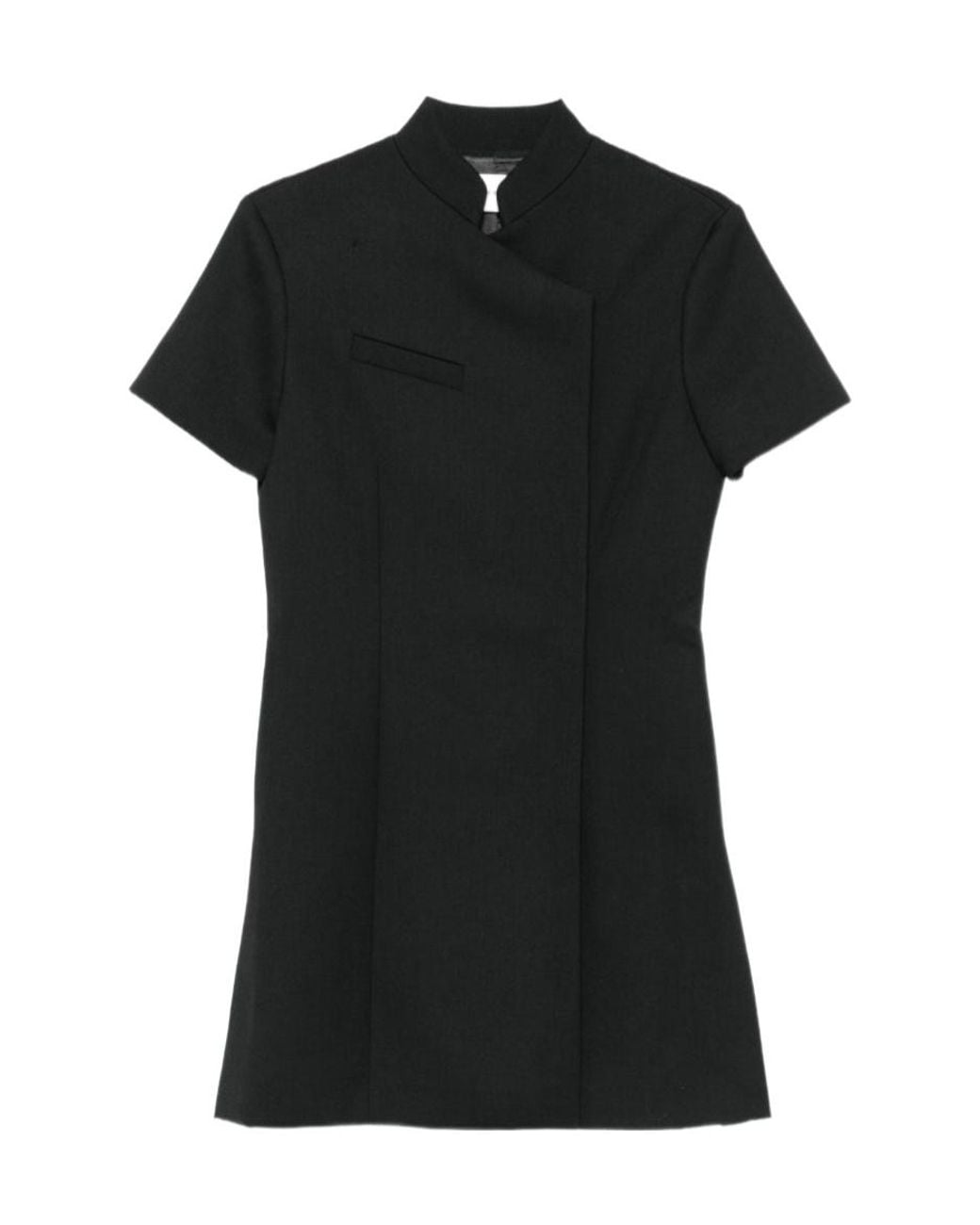 Coperni Black Short, Stand-Collar Dress