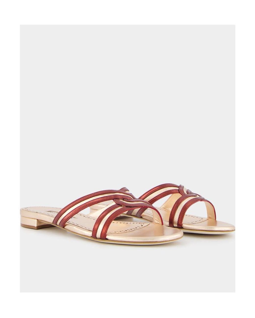 Manolo Blahnik Pink Gasachan Knot Detailed Sandals