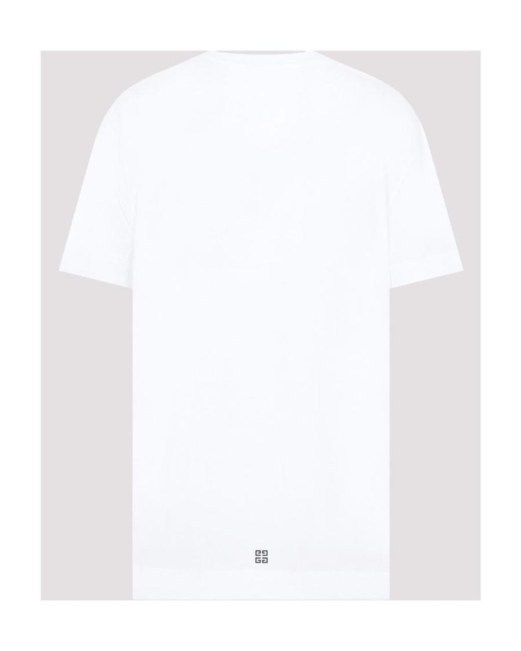 Givenchy White Logo Embellished Crewneck T-Shirt